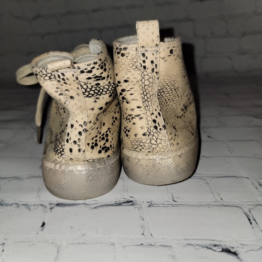 Rocket Dog Beige Snake-Print High-Top Sneakers SIZE 6.5 - Picture 9 of 10